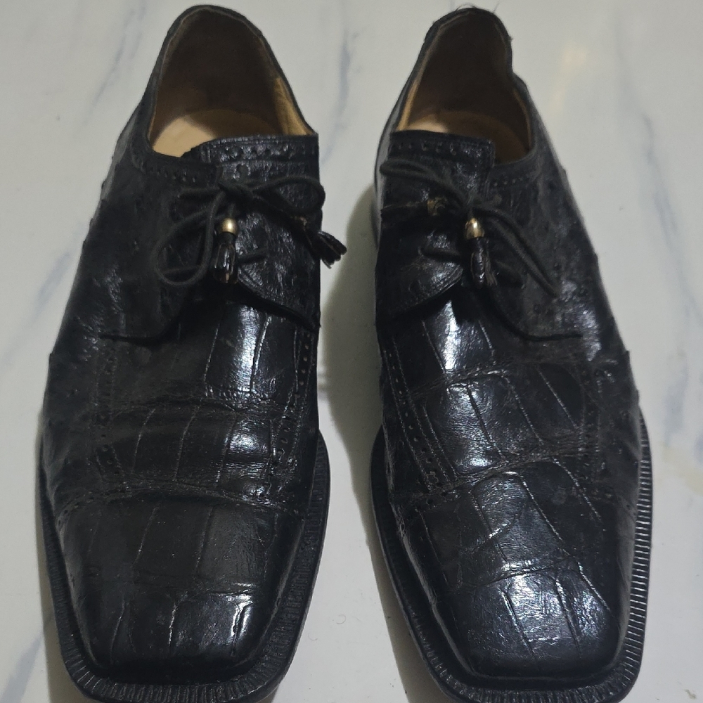 Mens Mauri Alligator And Ostrich Shoes Size 13 Very Good Condition